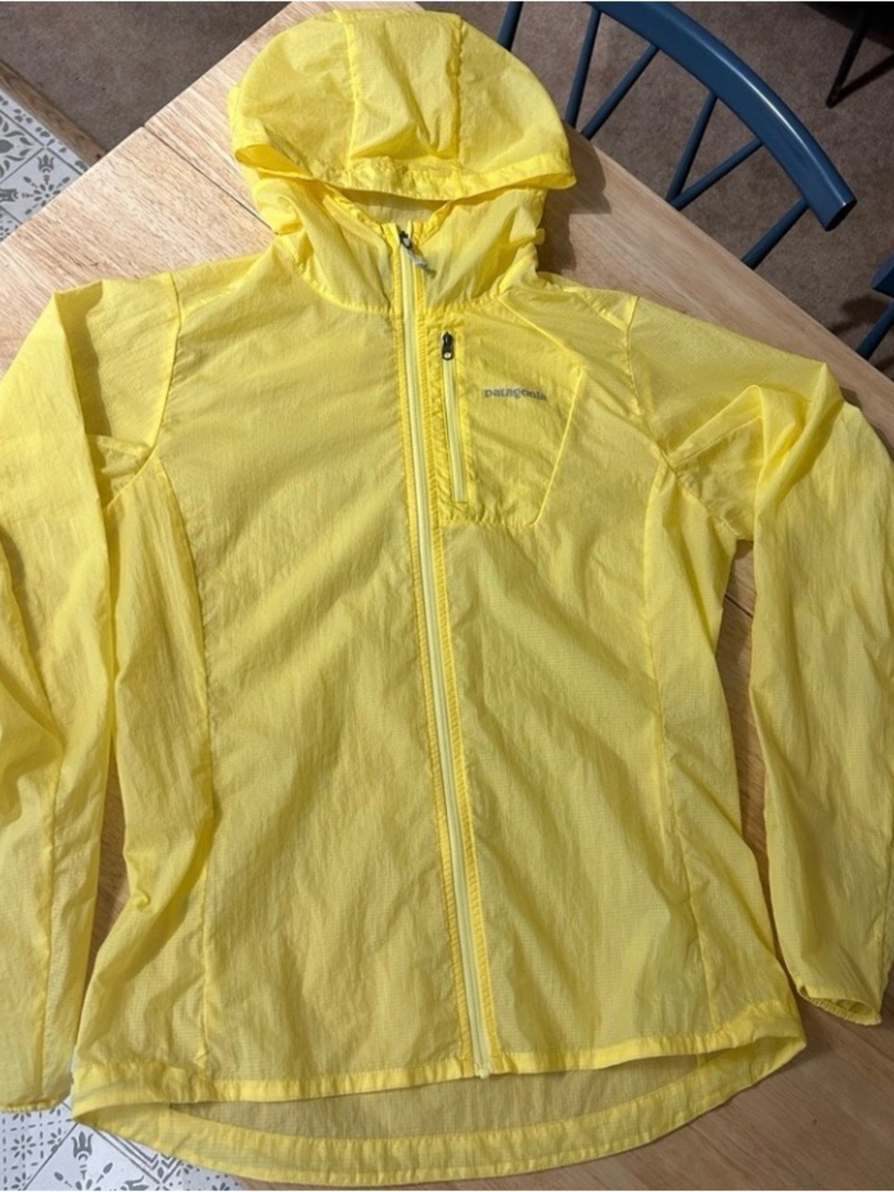Patagonia Houdini Yellow Lightweight Hooded Windbreaker